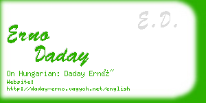 erno daday business card